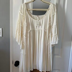 Free People Mioko Mini Dress - Medium - Ivory - NWT
